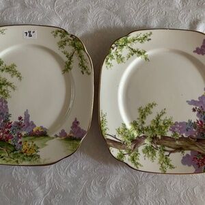 Two Vintage Royal Albert Greenwood Tree Salad Plates